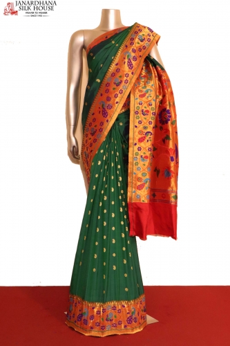 Designer Meenakari Paithani Silk Saree